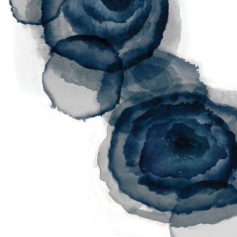 Blotted Ink I  Black Ornate Wood Framed Art Print with Double Matting by Reeves, Tom