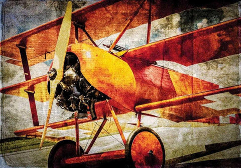 Fokker Tri White Modern Wood Framed Art Print with Double Matting by James, Richard