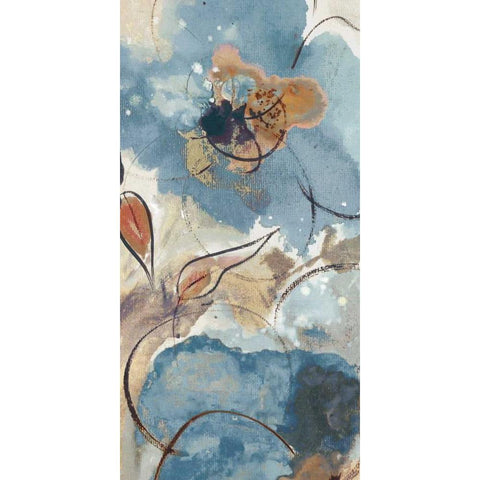 Softly Blushing I Black Modern Wood Framed Art Print by Palmer, Ruther