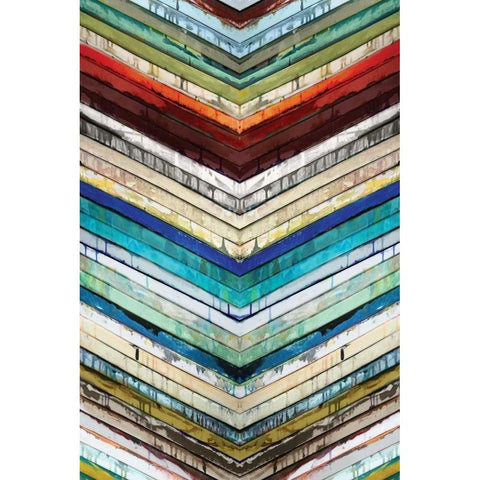 Going Down Black Modern Wood Framed Art Print with Double Matting by Palmer, Ruth