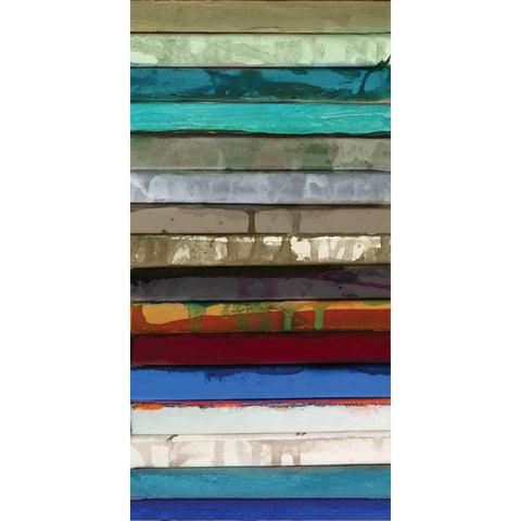 Stack II Black Modern Wood Framed Art Print by Palmer, Ruth