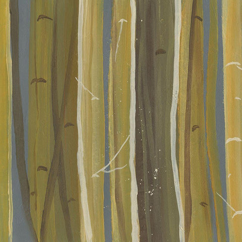 Birch Strips I Black Modern Wood Framed Art Print by Seikmann, Jenny