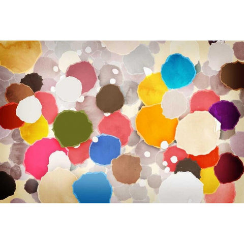 Confetti White Modern Wood Framed Art Print by Selkirk, Edward