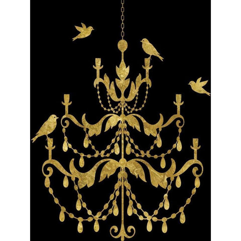 Deckled Gold I Black Modern Wood Framed Art Print by Selkirk, Edward