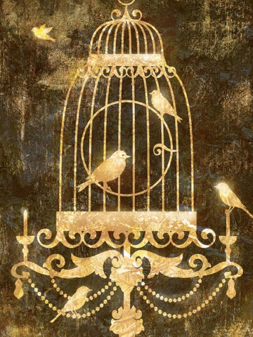 Deco Gold Distress II Black Ornate Wood Framed Art Print with Double Matting by Selkirk, Edward