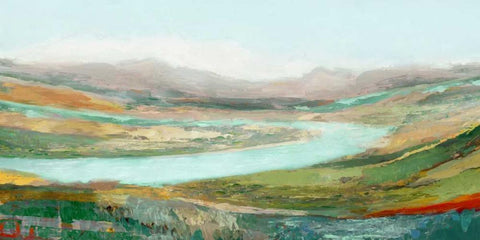 Aerial Landscape White Modern Wood Framed Art Print with Double Matting by Selkirk, Edward
