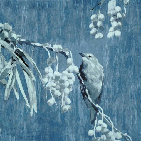 Denim Songbird II Black Modern Wood Framed Art Print by Selkirk, Edward