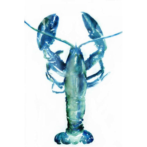 Lobster Black Modern Wood Framed Art Print with Double Matting by Selkirk, Edward