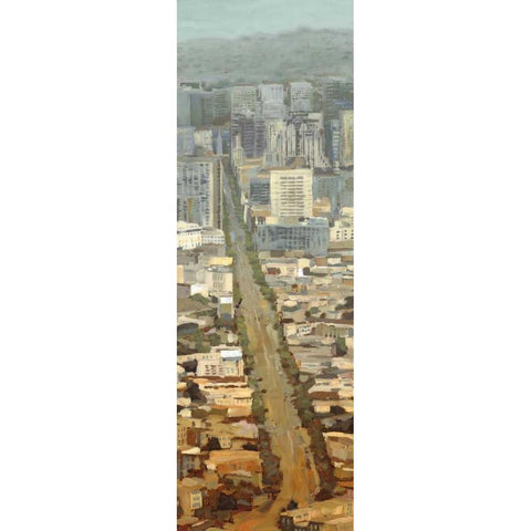 San Fran Cityscape II Black Modern Wood Framed Art Print by Selkirk, Edward