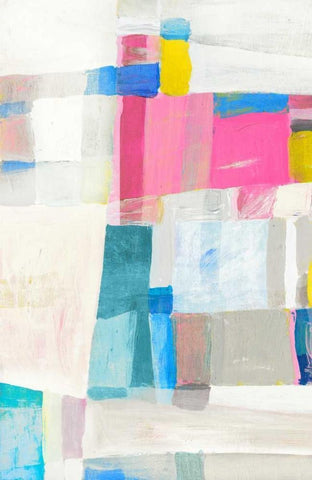Paste Hues II White Modern Wood Framed Art Print with Double Matting by Selkirk, Edward