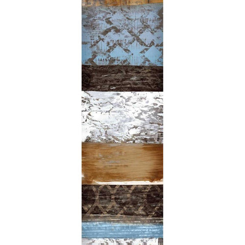 Mosaic II Black Modern Wood Framed Art Print with Double Matting by Selkirk, Edward