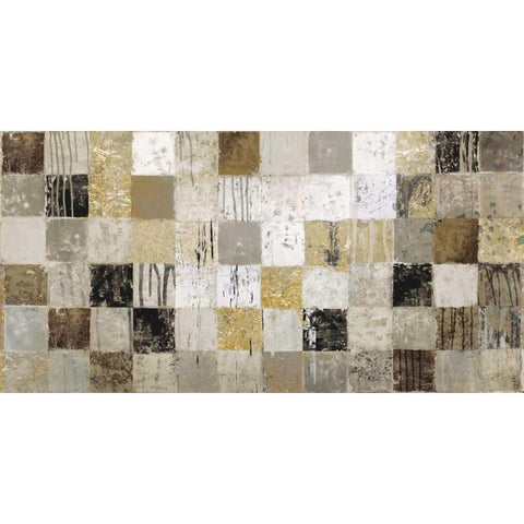 African Mosaic II Black Modern Wood Framed Art Print with Double Matting by Selkirk, Edward