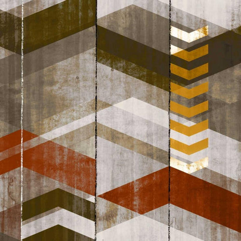 Chevron Serenade III White Modern Wood Framed Art Print by Selkirk, Edward