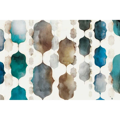 Morrocan Beads Black Modern Wood Framed Art Print with Double Matting by Selkirk, Edward
