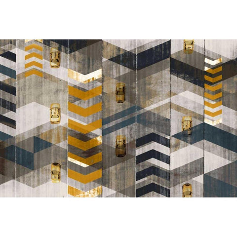 Taxis Black Modern Wood Framed Art Print by Selkirk, Edward
