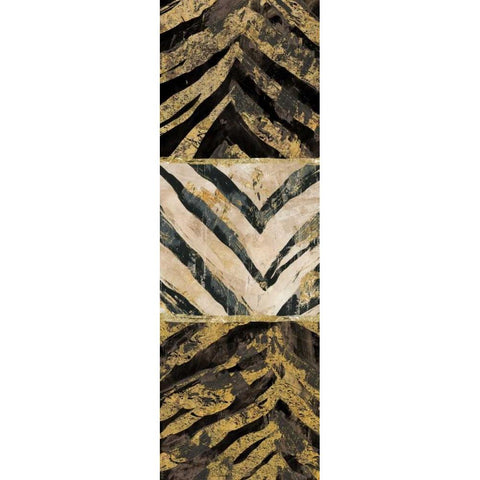 Zebra Squares I Black Modern Wood Framed Art Print with Double Matting by Selkirk, Edward
