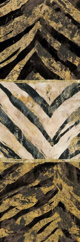 Zebra Squares I Black Ornate Wood Framed Art Print with Double Matting by Selkirk, Edward