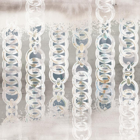 Chainlink I White Modern Wood Framed Art Print with Double Matting by Selkirk, Edward