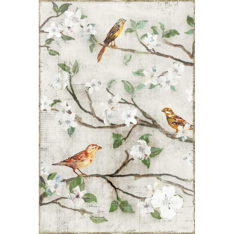 Songs of Blossoms I Gold Ornate Wood Framed Art Print with Double Matting by Selkirk, Edward