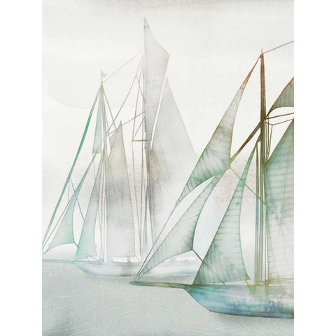 Glide II White Modern Wood Framed Art Print by Selkirk, Edward
