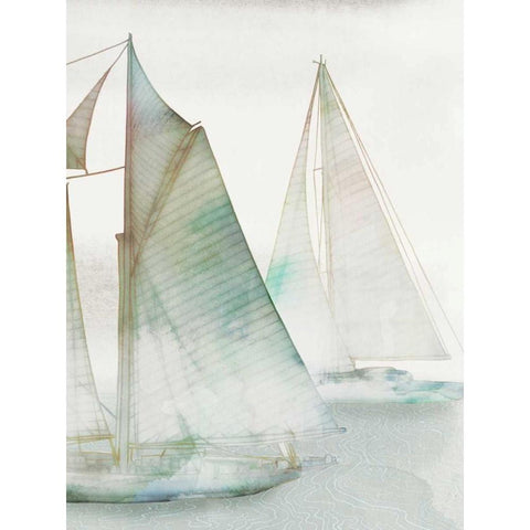 Glide III White Modern Wood Framed Art Print by Selkirk, Edward
