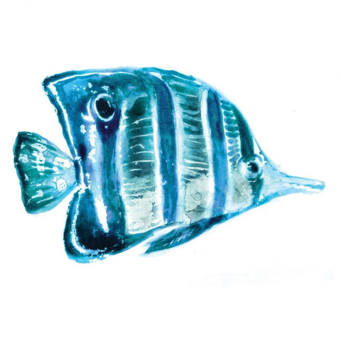 Fish III Black Modern Wood Framed Art Print with Double Matting by Selkirk, Edward