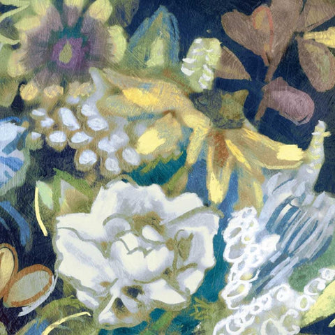 Bouquet I  Gold Ornate Wood Framed Art Print with Double Matting by Selkirk, Edward