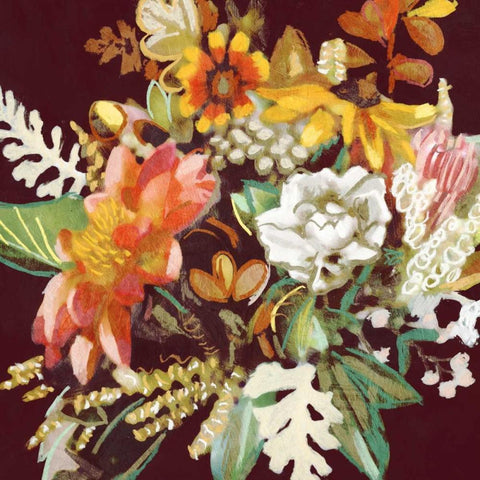 Posy I Black Modern Wood Framed Art Print by Selkirk, Edward