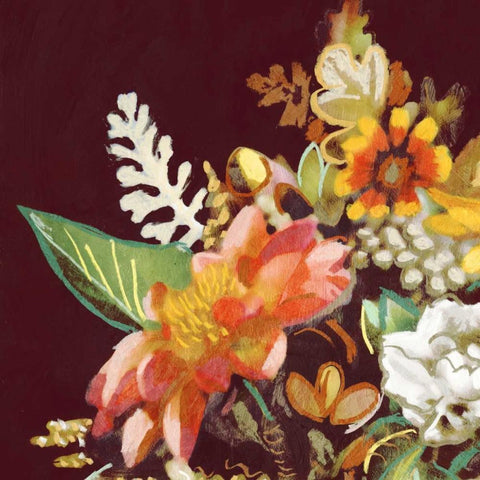 Posy II Black Modern Wood Framed Art Print by Selkirk, Edward