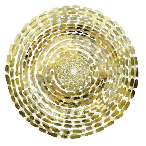 Gold Motif I Black Modern Wood Framed Art Print with Double Matting by Selkirk, Edward