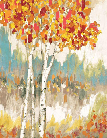 Forest Edge II White Modern Wood Framed Art Print with Double Matting by Selkirk, Edward