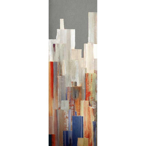 Hilltop Cityscape I Black Modern Wood Framed Art Print with Double Matting by Selkirk, Edward