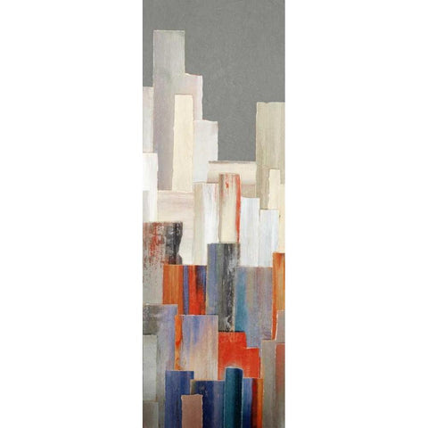 Hilltop Cityscape II White Modern Wood Framed Art Print by Selkirk, Edward