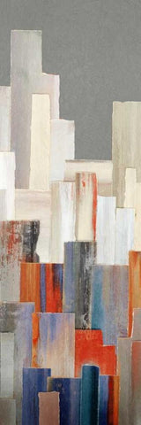 Hilltop Cityscape II White Modern Wood Framed Art Print with Double Matting by Selkirk, Edward