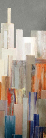 Hilltop Cityscape III White Modern Wood Framed Art Print with Double Matting by Selkirk, Edward