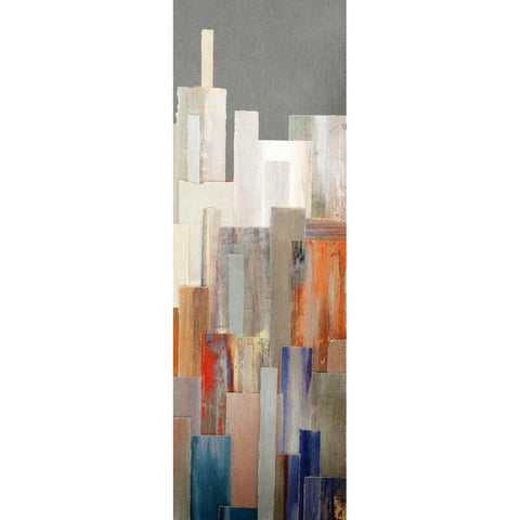 Hilltop Cityscape III White Modern Wood Framed Art Print by Selkirk, Edward