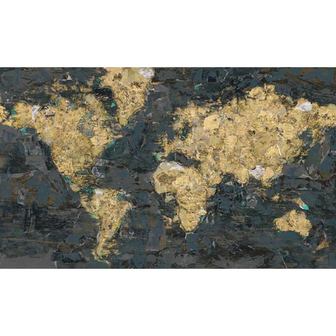 Golden Globe Black Modern Wood Framed Art Print by Selkirk, Edward