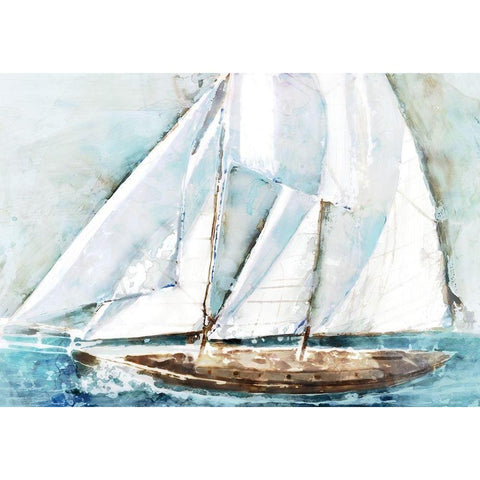Big Bad Sailboat Black Modern Wood Framed Art Print with Double Matting by Selkirk, Edward