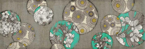 Blossom Bubbles I Black Ornate Wood Framed Art Print with Double Matting by Selkirk, Edward