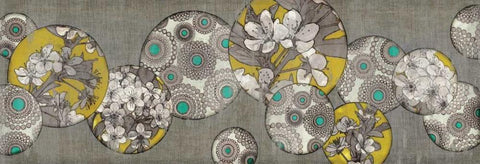 Blossom Bubbles II White Modern Wood Framed Art Print with Double Matting by Selkirk, Edward