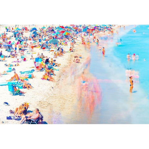 Beach II Black Modern Wood Framed Art Print by Stahl, David