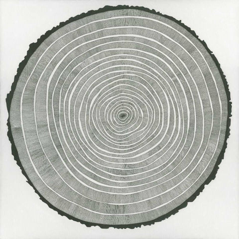 Tree Theory Black Modern Wood Framed Art Print by Pelliser, Sandrine
