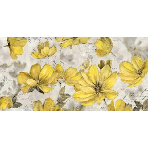 Royal Yellow White Modern Wood Framed Art Print by Theodosiu, Matina
