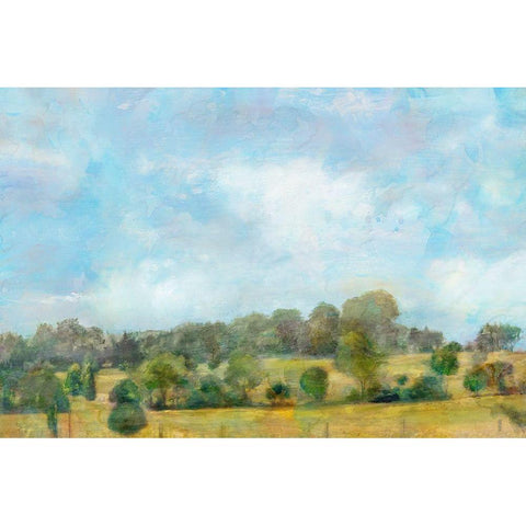 Spring Vista  White Modern Wood Framed Art Print by Theodosiou, Matina