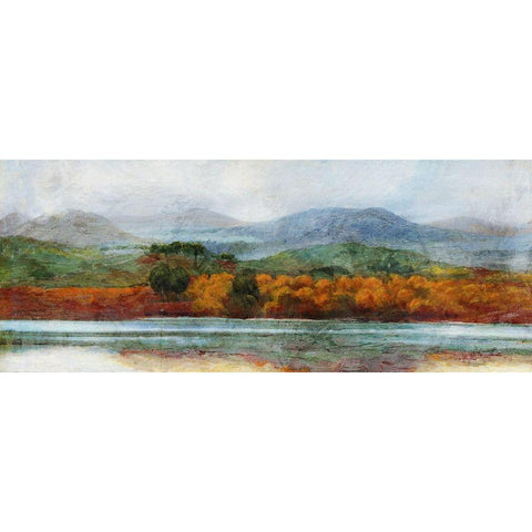 Autumn Afternoon  White Modern Wood Framed Art Print by Theodosiou, Matina