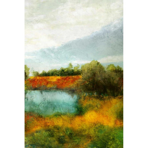 Bronze Horizon I Gold Ornate Wood Framed Art Print with Double Matting by Theodosiu, Matina