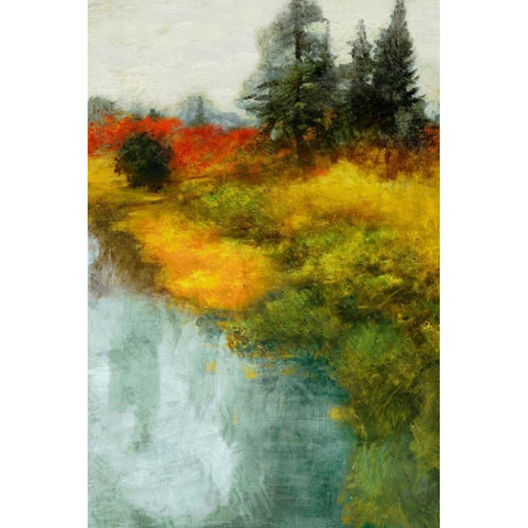 Bronze Horizon II Black Modern Wood Framed Art Print by Theodosiu, Matina