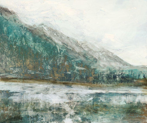Alpine Air  White Modern Wood Framed Art Print with Double Matting by Theodosiou, Matina