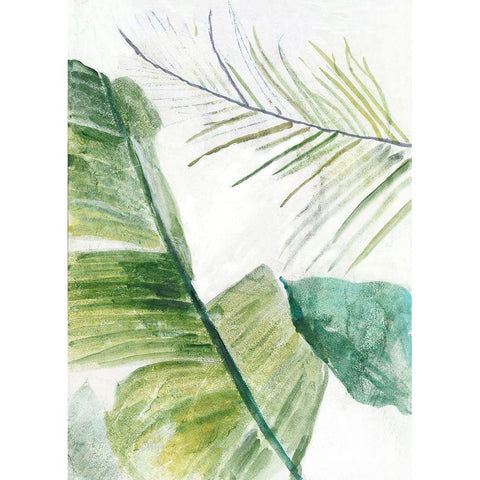 Tropical Greenary II Gold Ornate Wood Framed Art Print with Double Matting by Theodosiou, Matina