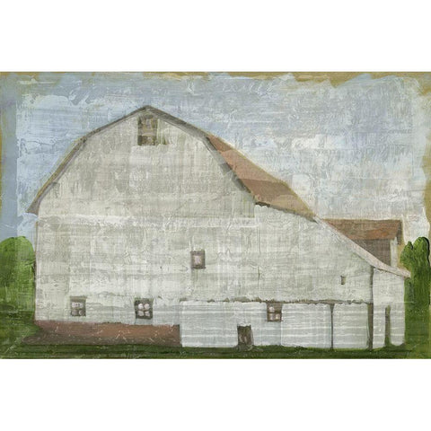 Country Barn I  Gold Ornate Wood Framed Art Print with Double Matting by Stellar Design Studio